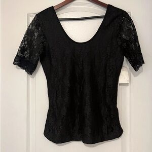 Elegant Black Lace Top